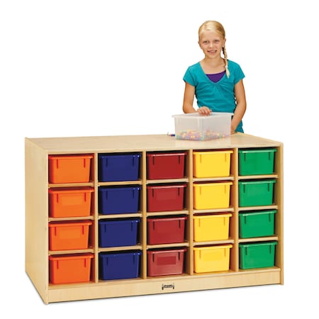Jonti-Craft Double-Sided Island-40 Cubbie-Tray, with Colored Trays 4425JC